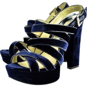 MICHAEL Michael Kors Faye Navy/Velvet Platforms